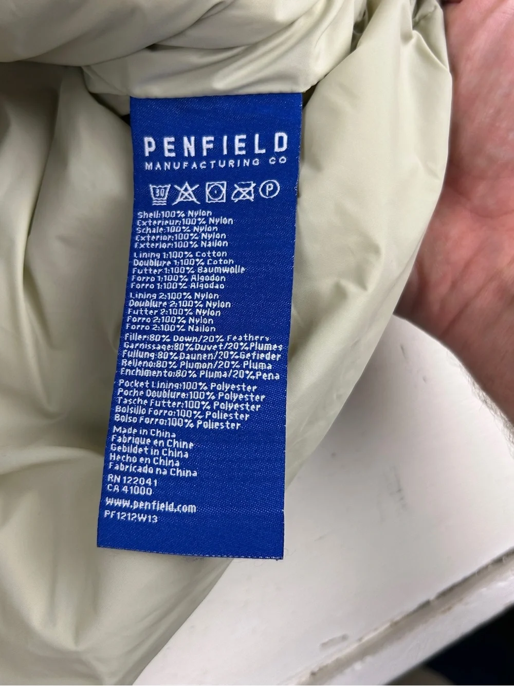 Madewell X Penfield Lucedale Down Puffer Vest With Hood Womens Medium Navy Blue